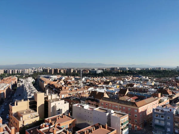 Madrid España 2021 Una Vista Aérea Del Barrio Tetuán Pilar —  Fotos de Stock