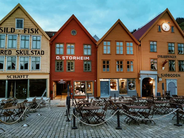 Bergen Norwegen Mai 2021 Eine Steinstraße Der Schönen Norwegischen Stadt — Stockfoto