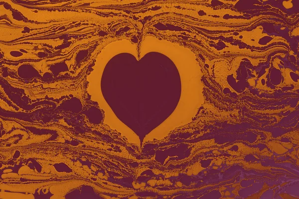 Uma Ilustração Tons Vermelhos Laranja Criando Uma Forma Coração Meio — Fotografia de Stock