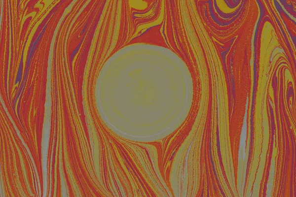 Ilustracja Pomarańczowych Odcieni Zmieszanych Tworząc Abstrakcyjny Wzór Okręgiem Pośrodku — Zdjęcie stockowe