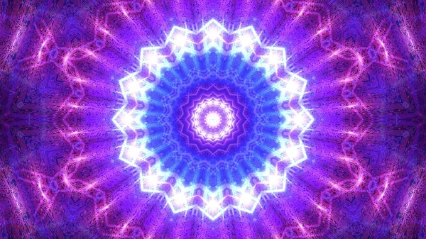 Eine Wiedergabe Kaleidoskopischer Futuristischer Tapeten Leuchtenden Violetten Und Blauen Farben — Stockfoto