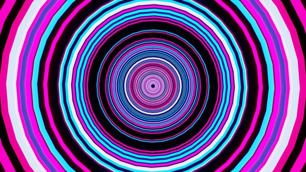 Een Grafische Illustratie Van Roze Blauwe Kleur Neon Verlichting Ronde — Stockfoto