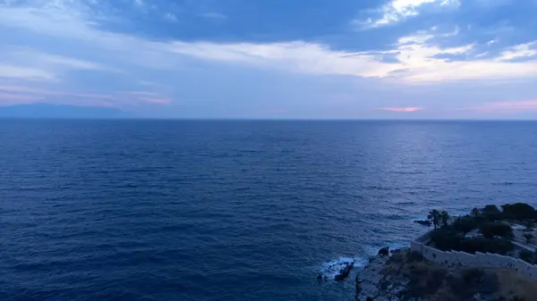 Захоплюючий Вид Красивий Морський Пейзаж Заході Сонця — стокове фото