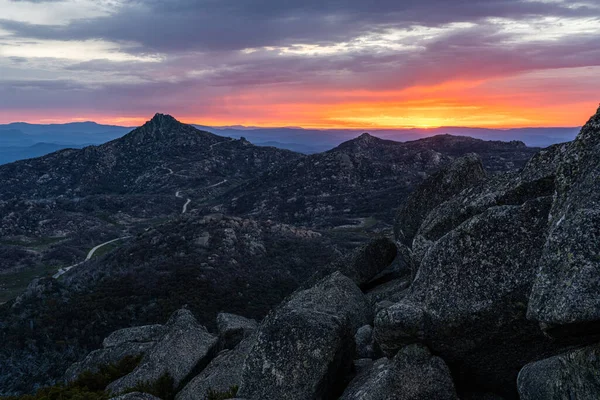 Dernière Lumière Dessus Corne Mount Buffalo Victoria Australie — Photo