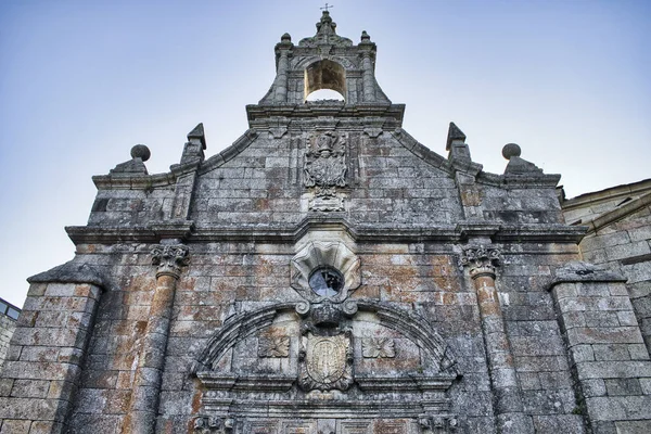 Nízký Úhel Dveří Věžový Kostel Santa Maria Del Azogue Městě — Stock fotografie