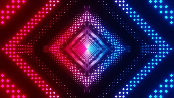 Illustration Graphics Beautiful Cubic Shape Tunnel Made Pattern Texture Motion — Stock Photo, Image