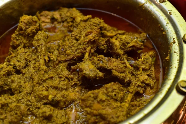 Das Superscharfe Chicken Masala Das Bei Der Indischen Hochzeit Serviert — Stockfoto