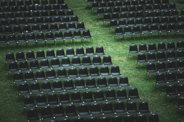 Closeup Shot Empty Chairs Field — Stock Photo, Image