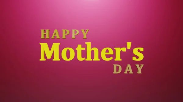 Illustration Graphics Text Happy Mother Day Sign Isolated Pink Background — Stock Photo, Image