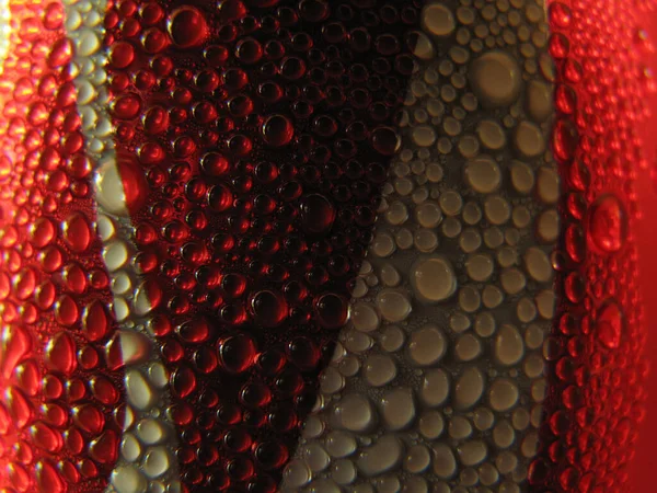 Closeup Shot Water Droplets Can — Stock Photo, Image