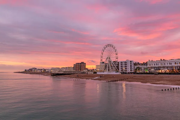 Vacker Solnedgång Över Brighton — Stockfoto