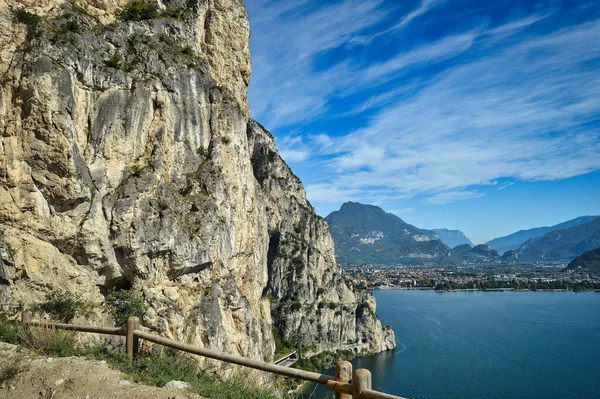 Schöne Aussicht Von Der Ponale Straße Riva Del Garda Gardasee — Stockfoto