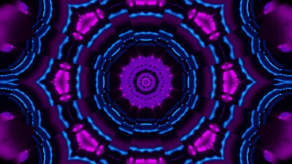 Absztrakt Sci Háttér Ábrázolása Geometriai Alakzatokkal Neonfényekkel — Stock Fotó