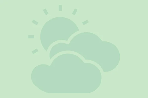 Digital Illustration Cloudy Weather Icon Green Background — Stock Photo, Image