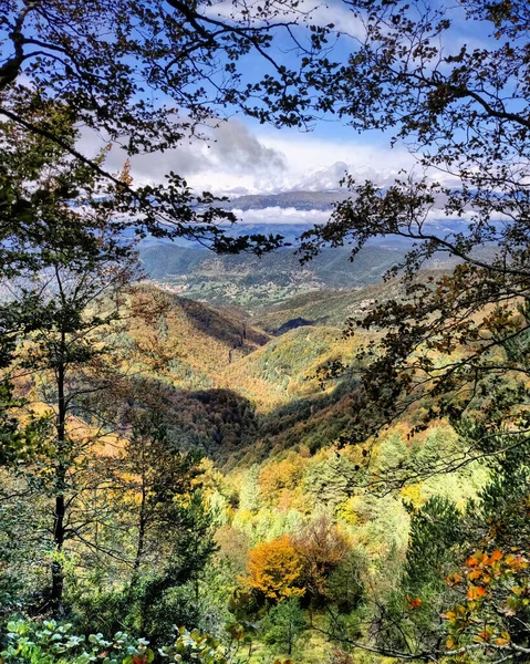 Une Belle Vue Sur Les Montagnes Colorées Depuis Sommet Montagne — Photo