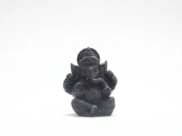 Индуистская Скульптура Бога Ганиши Изолированная Белом Фоне — стоковое фото