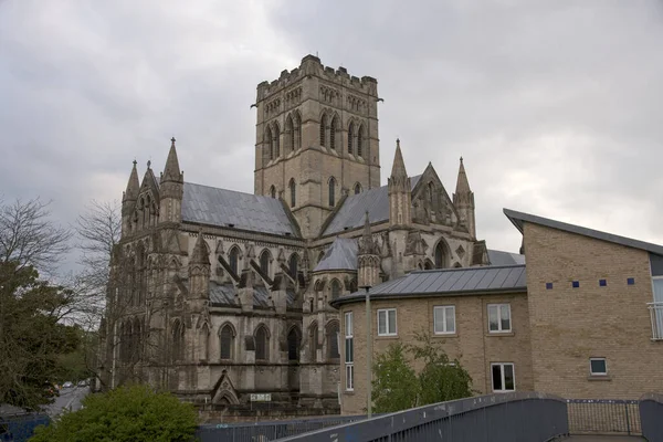 Une Vue Panoramique Célèbre Cathédrale Jhon Baptist Norwich Royaume Uni — Photo