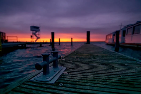 Watchtower Muggelsee Berlin Sunset — Stock Photo, Image