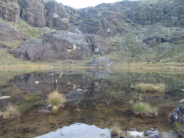 Une Belle Vue Sur Lac Près Mont Roraima Amérique Sud — Photo