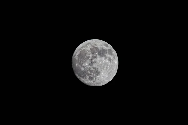 Une Vue Pleine Lune Dans Ciel Sombre — Photo