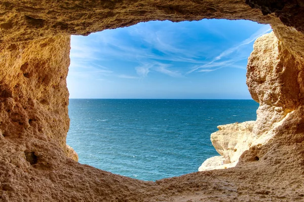 Красивый Вид Море Пещеры — стоковое фото