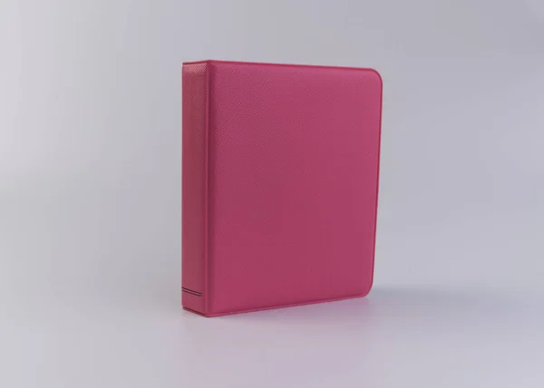 Różowy Folder Odizolowany Białym Tle — Zdjęcie stockowe