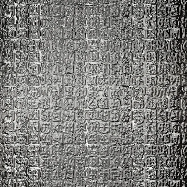 Gray Glass Embossed Hieroglyphs — Stock Photo, Image