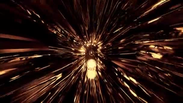 Футуристический Научно Фантастический Тоннель Линиями Неоновыми Огнями Обоев Заднем Плане — стоковое видео