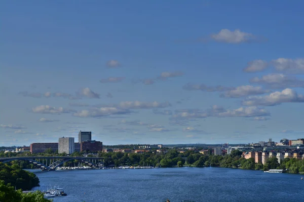 Чудовий Краєвид Стокгольм Відкривається Гори Содермальм Швеції — стокове фото