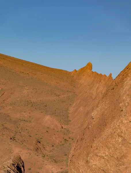 Paisagens Arenosas Secas Deserto Saara Marrocos — Fotografia de Stock