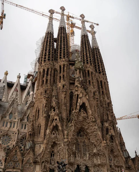 View Beautiful Roman Catholic Minor Basilica Sagrada Familia Barcelona Spain — Stock Photo, Image