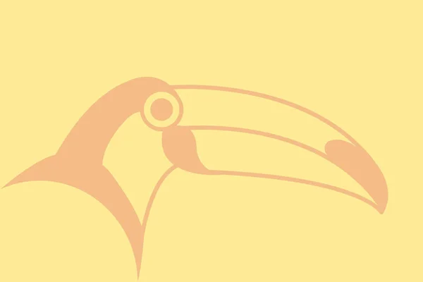 Una Semplice Illustrazione Toucan Colore Giallo — Foto Stock