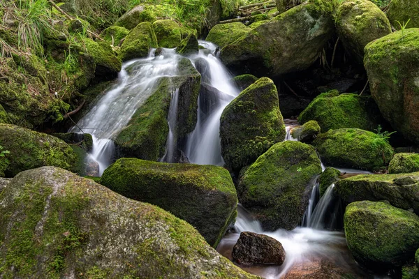 Krásný Výhled Gertelbach Malou Kaskádu Vodopádu Buhlertal Údolí Německo — Stock fotografie