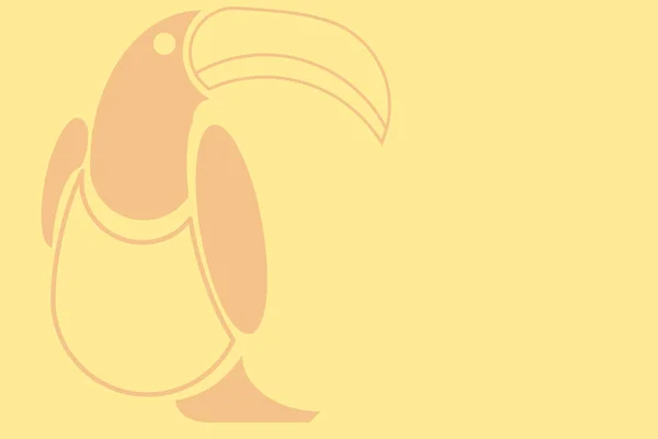 Una Semplice Illustrazione Toucan Colore Giallo — Foto Stock