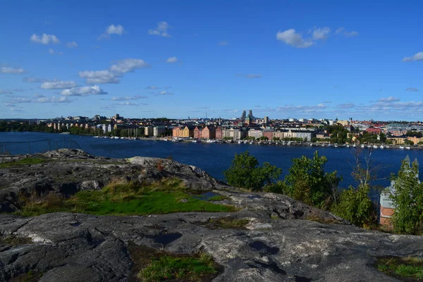 Een Prachtig Uitzicht Stockholm Opening Vanaf Sodermalm Berg Zweden — Stockfoto