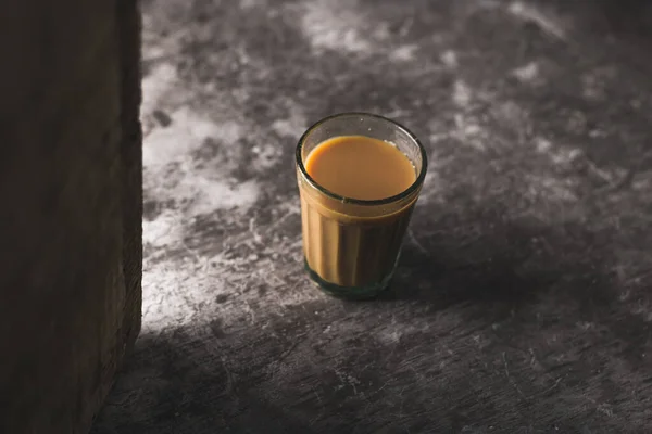 Индийский Чай Стеклянных Чашках Масалами Чая — стоковое фото