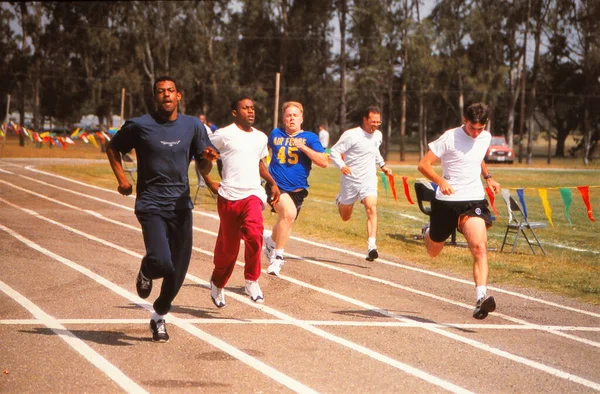 Lompoc United States Jun 2021 Five Military Men Dash Finish — Stock Photo, Image