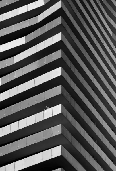 Toronto Canada Jun 2021 Grayscale Vertical Shot Modern Building Toronto — Stock Photo, Image