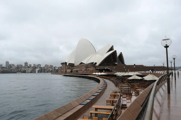 Sydney Autriche Février 2021 Opéra Sydney Par Temps Nuageux — Photo