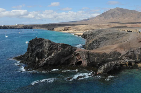 Die Wunderschöne Insel Lanzarote Atlantik Einem Strahlenden Sommertag — Stockfoto