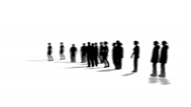Silhouette Eines Mannes Mit Weißem Hintergrund — Stockvideo