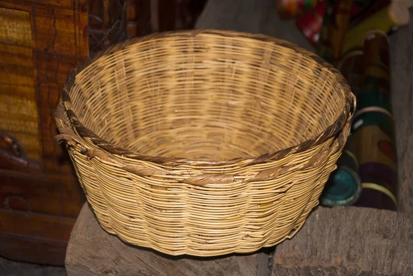 Корзина Растительным Волокном Перевозки Вещей Используемых Гватемале — стоковое фото