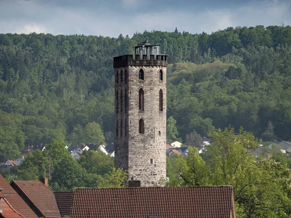 Πύργος Πορθμείων Αργότερα Μετονομάστηκε Hagelturm Χρησιμοποιούνταν Για Μεσαιωνικές Οχυρώσεις Πόλεων — Φωτογραφία Αρχείου