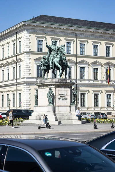 Munich Alemania Junio 2021 Monumento Rey Luis Múnich — Foto de Stock