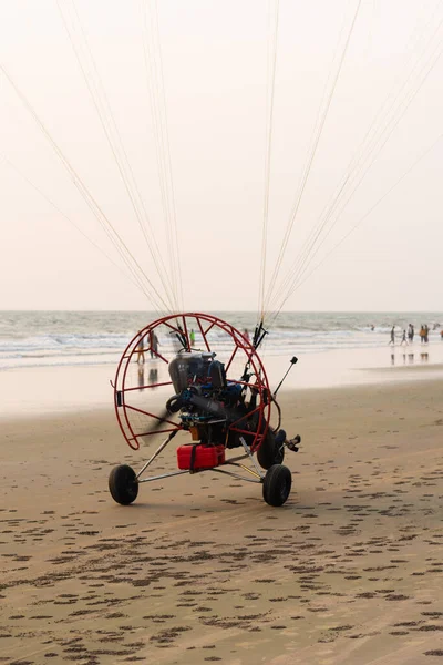 Goa India Apr 2021 Motorised Paragliding Paramotoring Activities Being Conducted — Stock Photo, Image