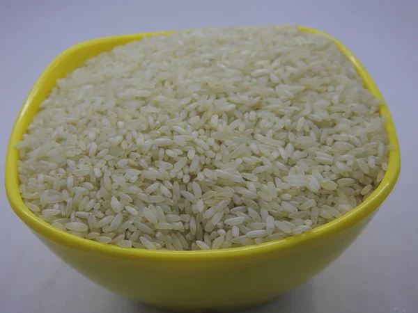 Bowl Raw White Rice — Stock Photo, Image