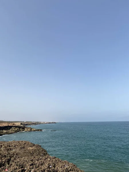 Вертикальный Вид Побережье Атлантического Океана Северной Африке Марокко — стоковое фото