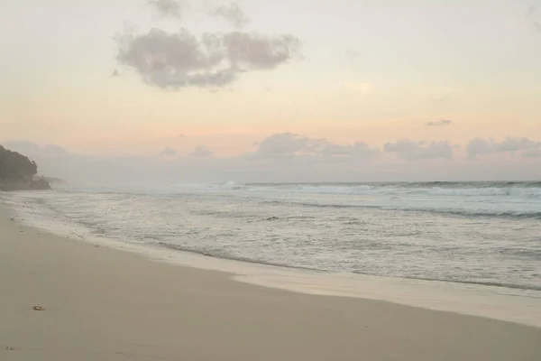 Nude Tóny Západ Slunce Pláž Bali — Stock fotografie