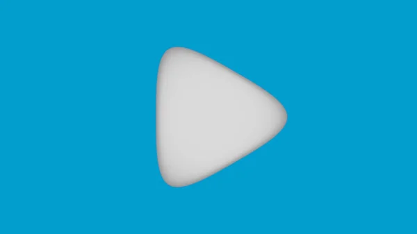 Белый Треугольный Значок Стрелки Youtube Ярко Синем Фоне — стоковое фото