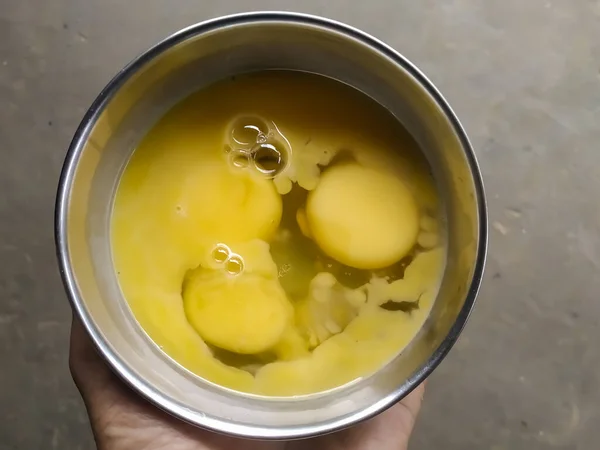 India 1St August 2021 Egg Yolk Bowl — Stock Photo, Image